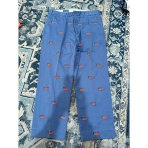 Castaway Nantucket Island Men's Size 36W Blue Chinos Flag Embroidery